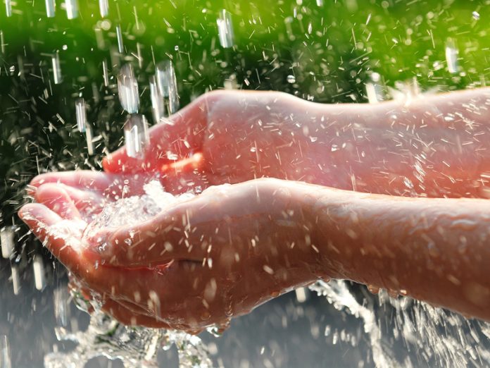 catching water
