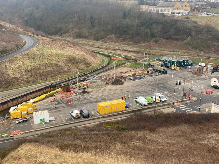 Protecting the environment at site of sewage leak