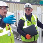 Nigg’s Operation Team Lead, Ewan Dickie (left) with Paul Davies from Landia.