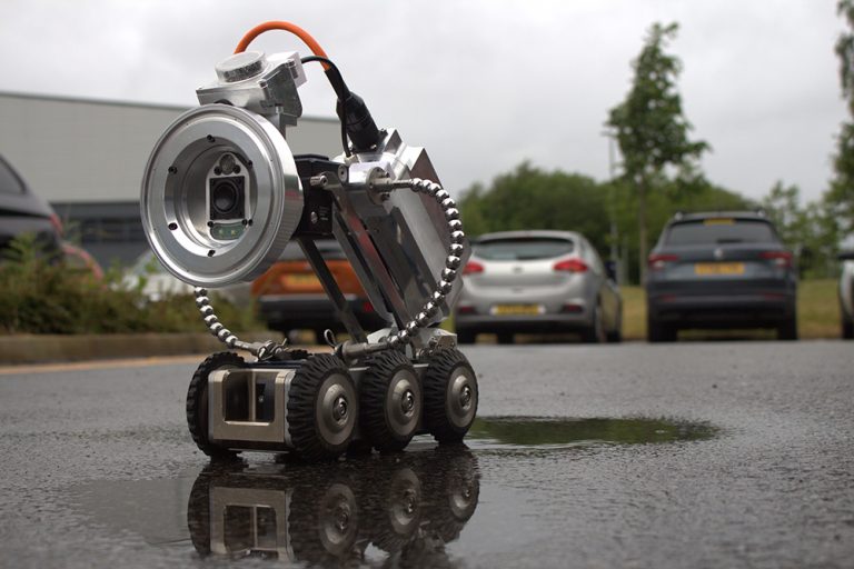Blockage-detecting robot ready to patrol sewers